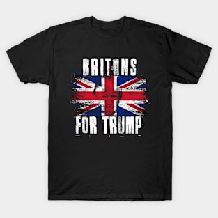 Britons For Trump - Trump 2020 Patriotic Flag T-Shirt